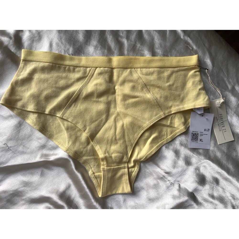 Forever 21 Yellow Women’s Panties Brand New With Tags Yellow Size XL 96% Cotton